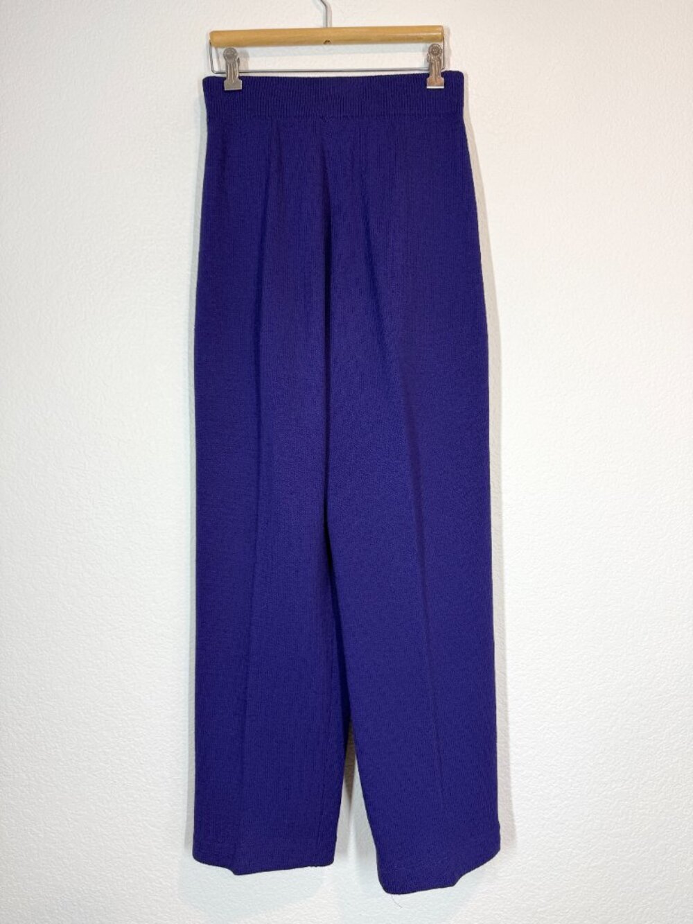 St John Santana Knit Trousers Pants Purple Quiet Luxury Vintage Retro 4 - Picture 3 of 10